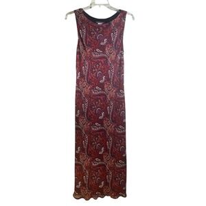 Vintage Harold's Sleeveless Paisley Maxi Dress Size Medium